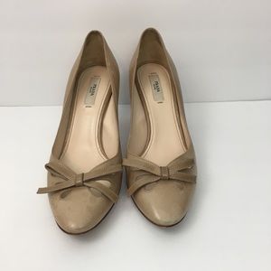 Prada Beige Leather Pointy Toe Pumps US 7 IT 37